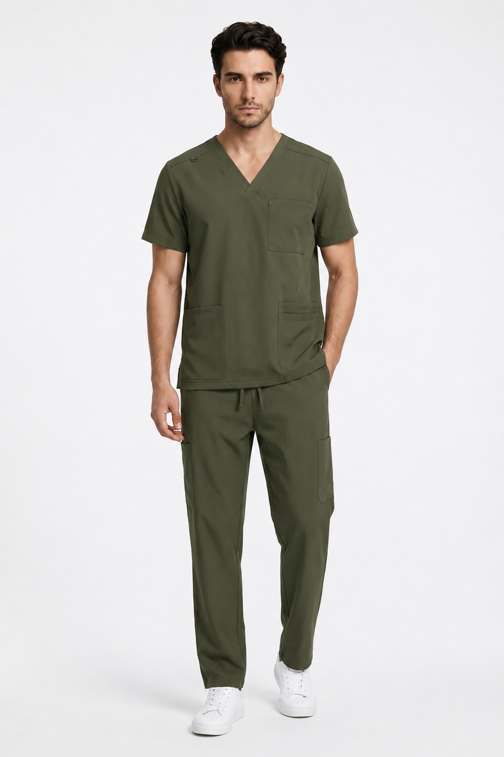 Men's Medical Scrub Set- LMS 500 Olive Green