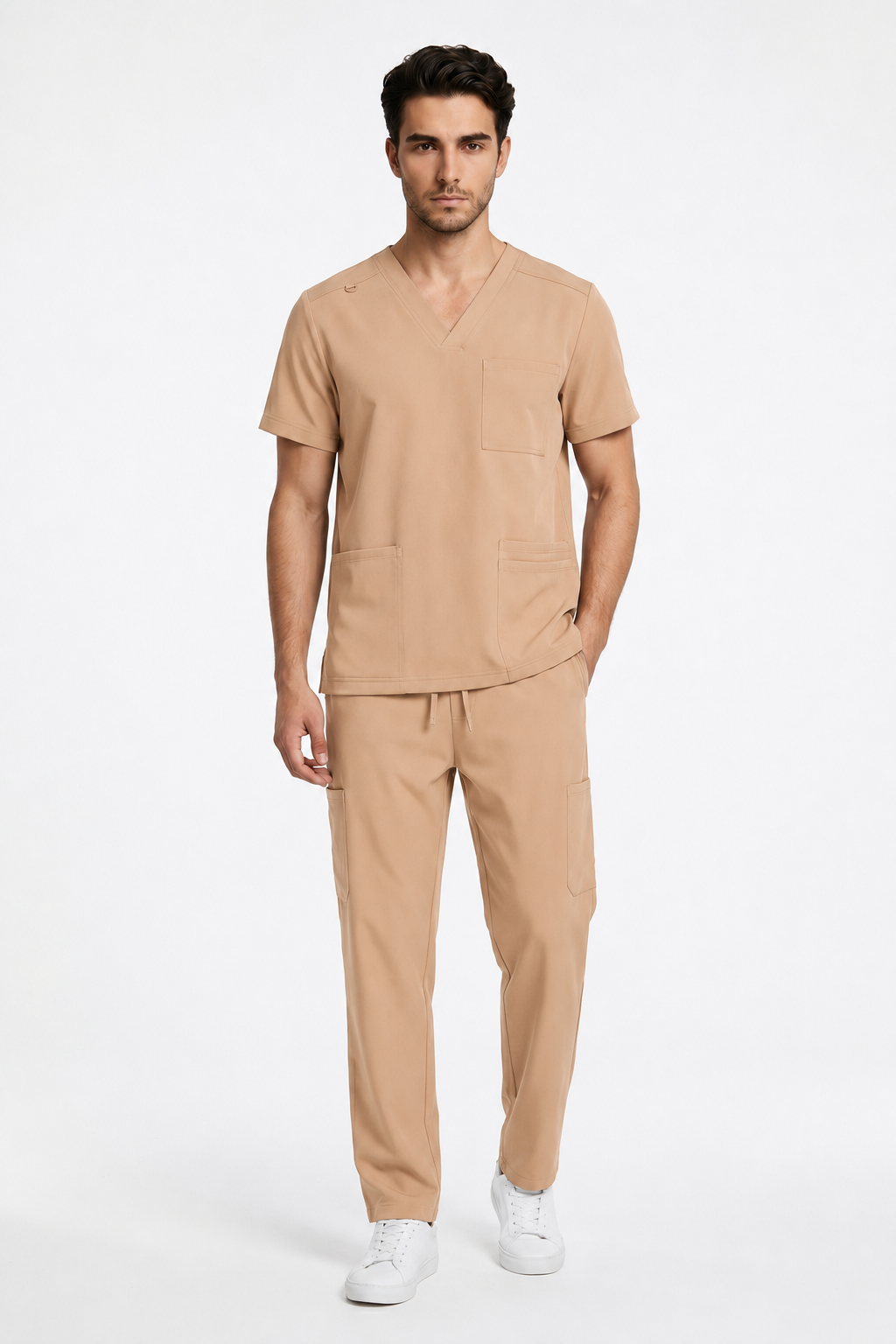 Men's Medical Scrub Set- LMS 500 Beige