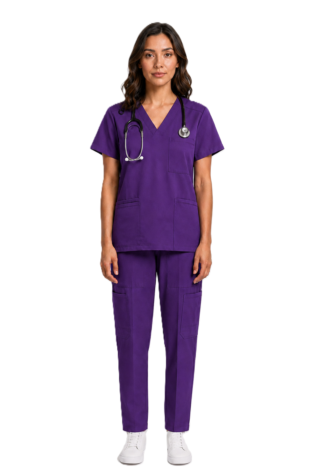 Women's Medical Scrub Set LMS 500 Purple