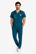 Uniforms World Men's Medical Scrub Set- Caribbean Blue