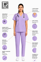 Women's Medical Scrub Set LMS 500 Lavender