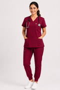 Uniforms World Women's Medical Scrub Set - Burgundy