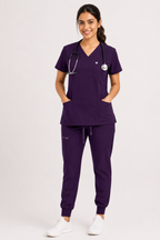 Uniforms World Women's Medical Scrub Set - Purple