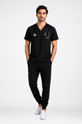 Uniforms World Men's Medical Scrub Set- Black