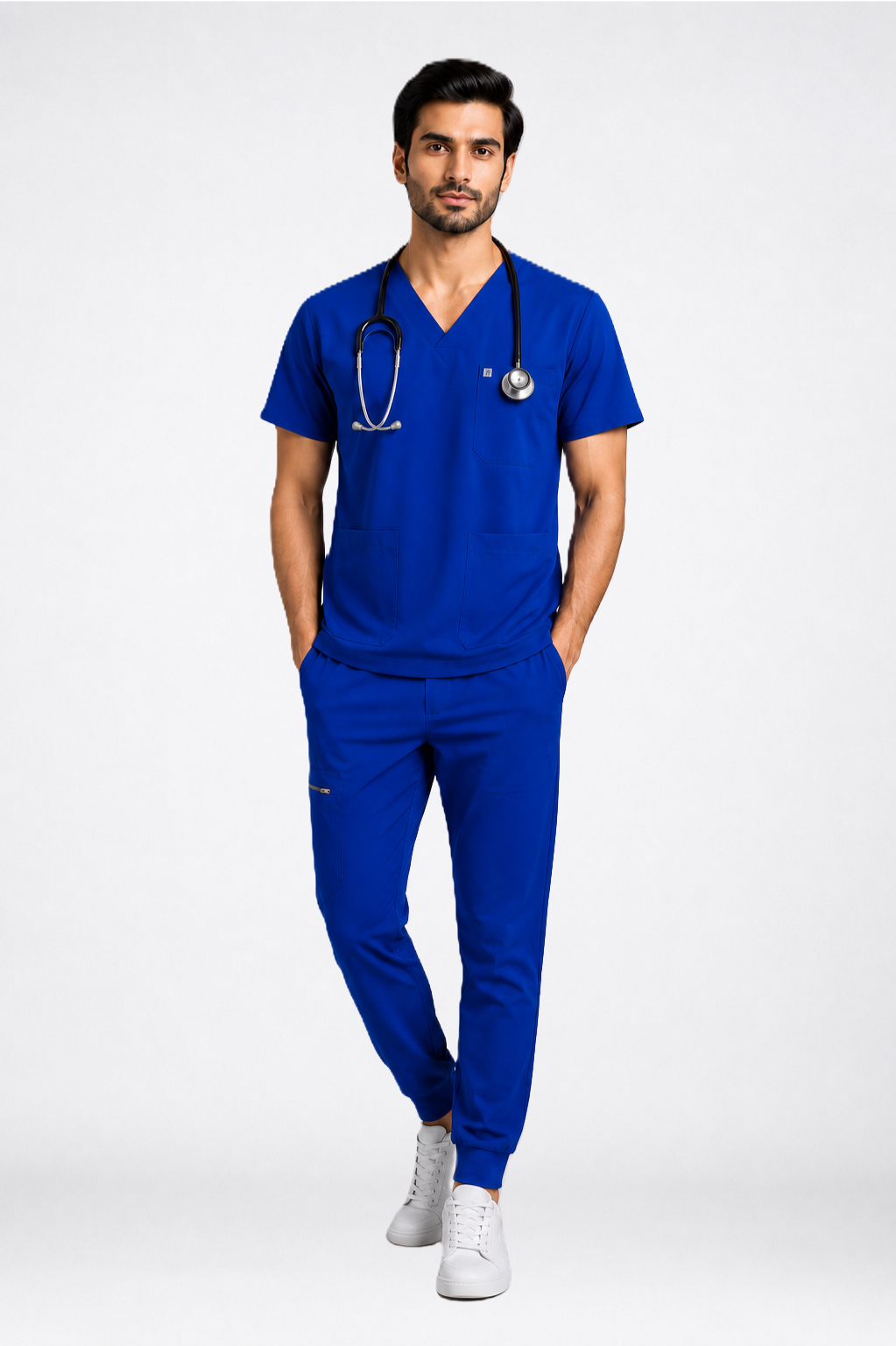 Uniforms World Men's Medical Scrub Set- Royal Blue
