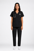 Women's Medical Scrub Set LMS 500 Black