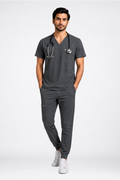 Uniforms World Men's Medical Scrub Set- Grey