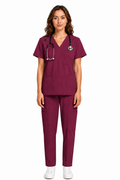 Women's Medical Scrub Set LMS 500 Burgundy