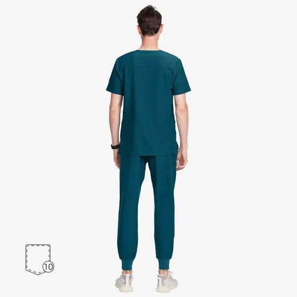 Uniforms World Men's Medical Scrub Set- Caribbean Blue