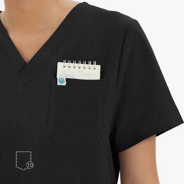 Uniforms World Women's Medical Scrub Set -Black