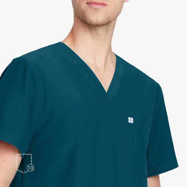Uniforms World Men's Medical Scrub Set- Caribbean Blue