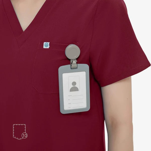 Uniforms World Women's Medical Scrub Set - Burgundy