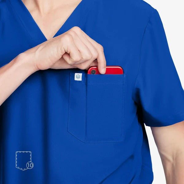 Uniforms World Men's Medical Scrub Set- Royal Blue