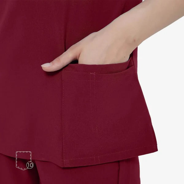Uniforms World Women's Medical Scrub Set - Burgundy