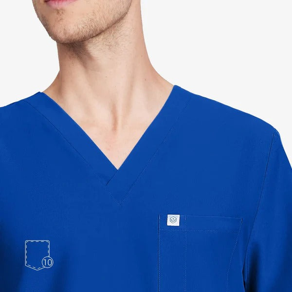 Uniforms World Men's Medical Scrub Set- Royal Blue
