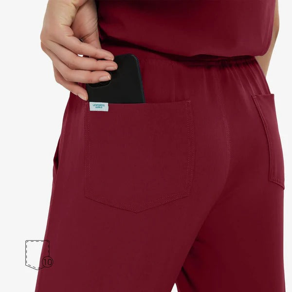 Uniforms World Women's Medical Scrub Set - Burgundy
