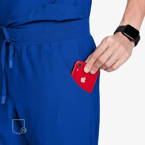 Uniforms World Men's Medical Scrub Set- Royal Blue