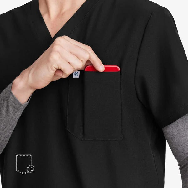 Uniforms World Men's Medical Scrub Set- Black