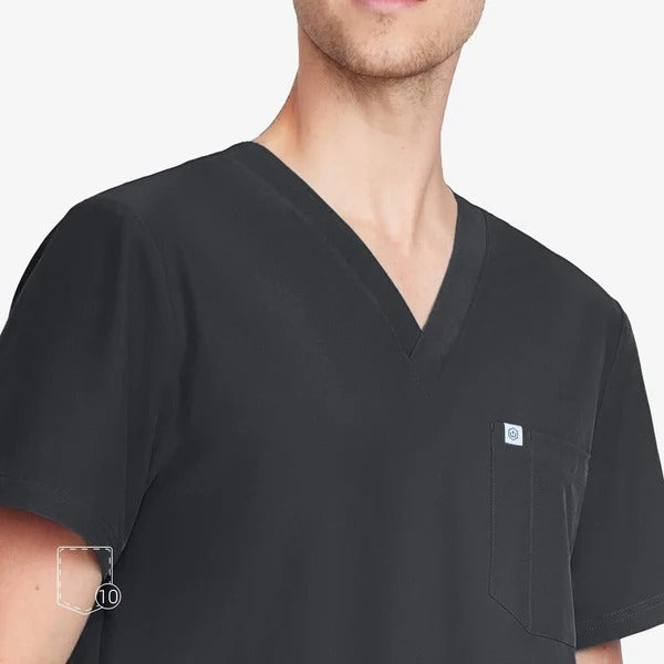 Uniforms World Men's Medical Scrub Set- Grey