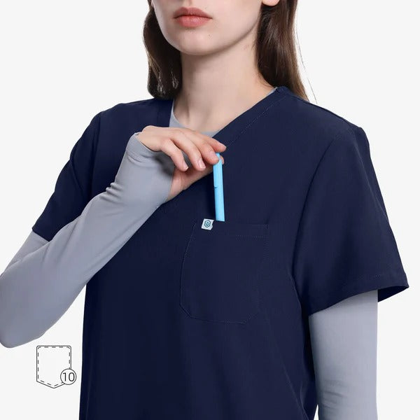 Uniforms World Women's Medical Scrub Set -Navy Blue