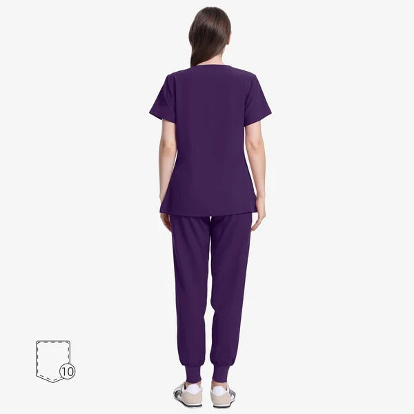 Uniforms World Women's Medical Scrub Set - Purple