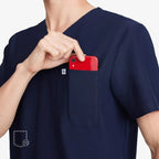 Uniforms World  Men's Medical Scrub Set- Navy Blue