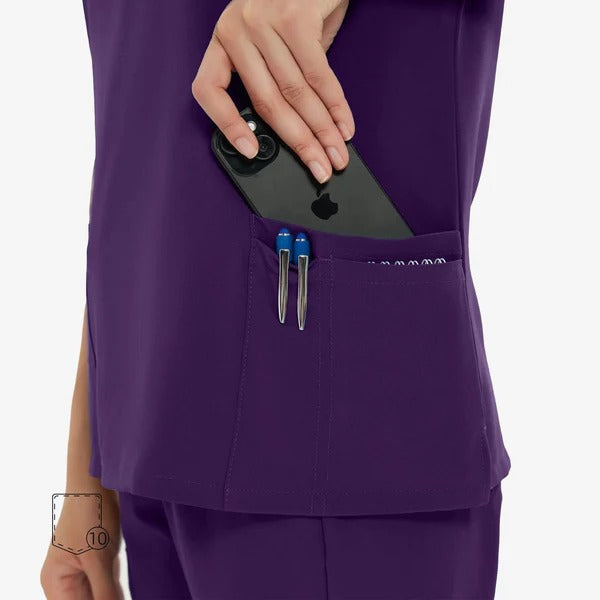 Uniforms World Women's Medical Scrub Set - Purple