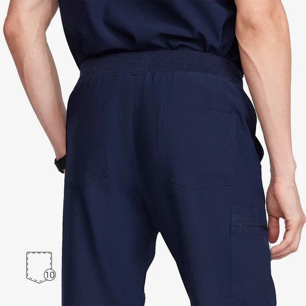 Uniforms World  Men's Medical Scrub Set- Navy Blue