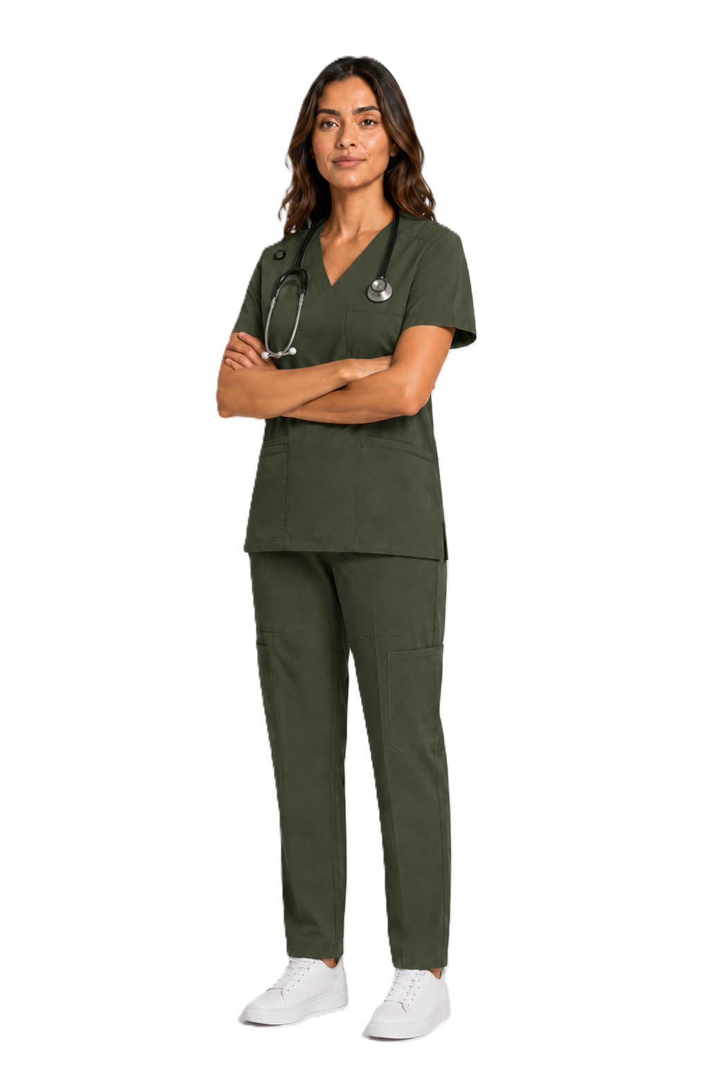 Women's Medical Scrub Set LMS 500 Olive Green