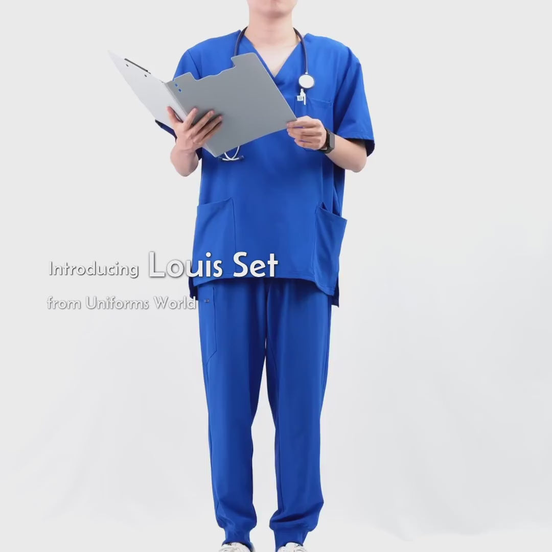 Uniforms World Men's Medical Scrub Set- Caribbean Blue