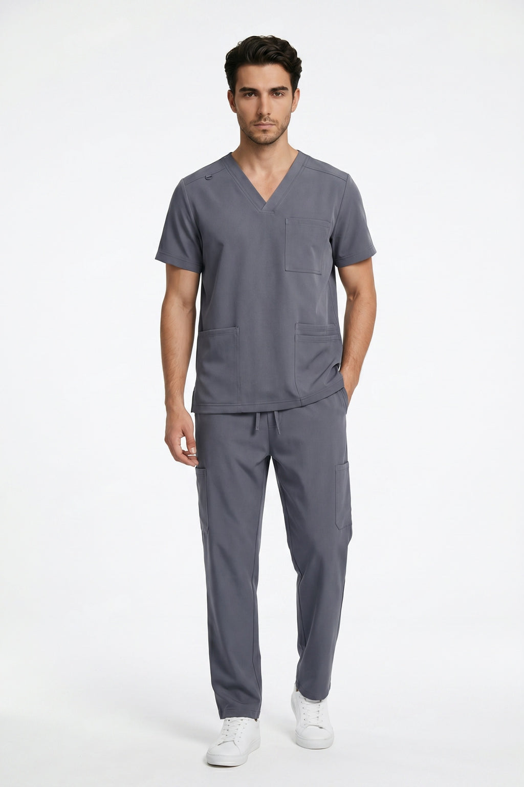 Men's Medical Scrub Set- LMS 500 Grey